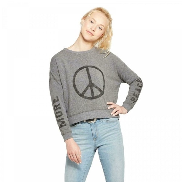 Cropped peace sweatshirt - Picture 1 of 7